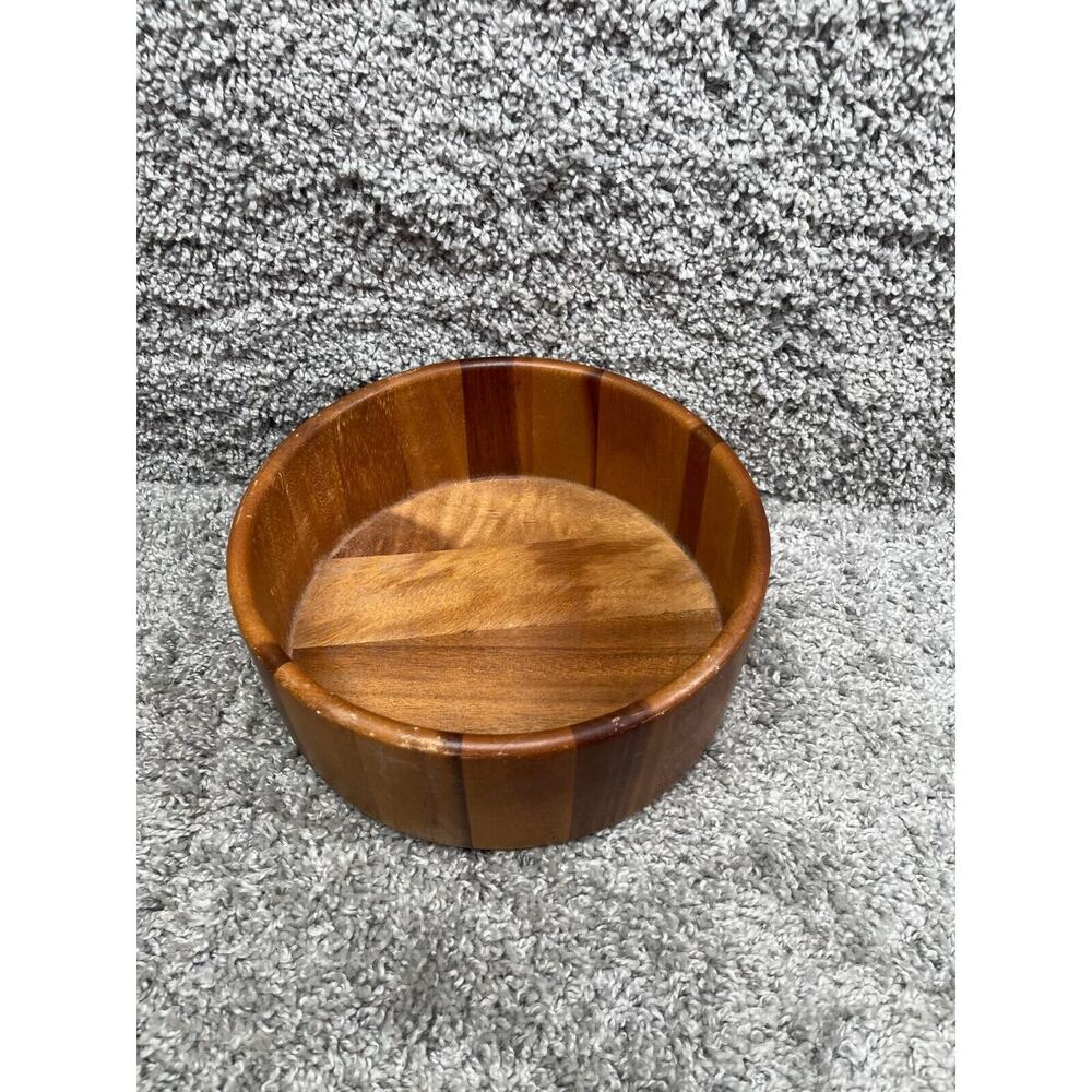 The Cellar Brown Wooden Handicraft Salad Bowl Macys Exclusive 10"x4.5"